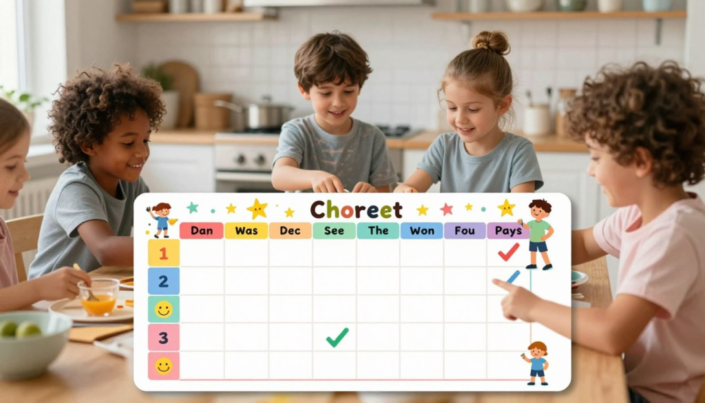 Chore chart for kids printable